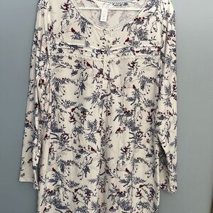 Adonna Intimates Cardinal Nightgown Medium Polyester Ruffles
